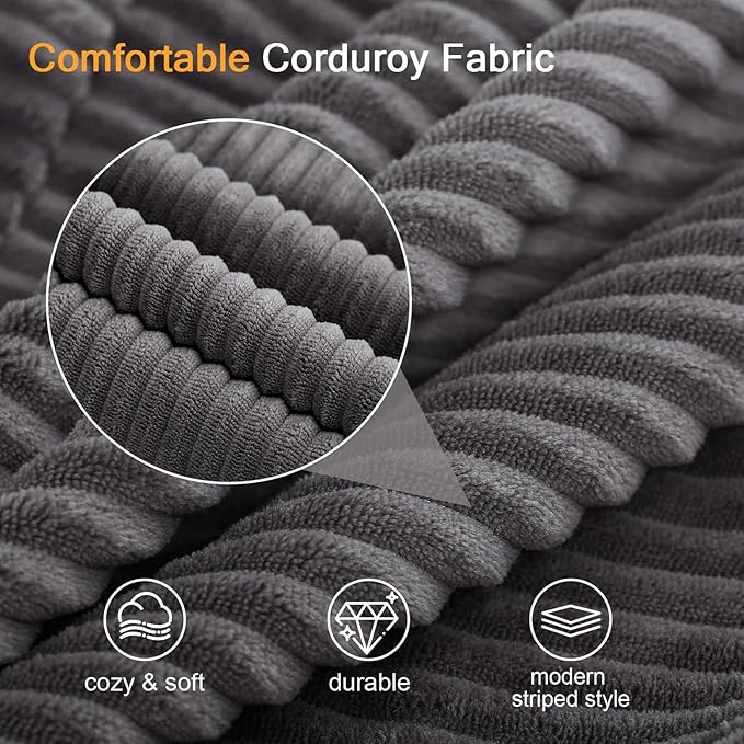 MeMoreCool Folding Sofa Bed Queen – Corduroy Convertible Foam Sleeper Chair, Fold-Out Futon Couch Bed | Machine Washable | High-Density Foam | Guest & Living Room Seating