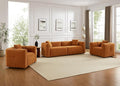 VANOMi Living Room Furniture Sets Include 95" Sofa & 42" Armchairs, Boucle Upholstered Oversized Couch with Pillows, Living Room Furniture Set for Bedroom Apartment (Curry, 1 Sofa+2 Chairs)