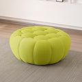 JACH 41.24'' Modern Lazy Floor Ottoman, Bubble Footstool, Upholstered Mesh Fabric Bubble Couch Sofa, 3D Honeycomb Shape Ottoman for Living Room, Office, Apartment, Small Space (Fluorescent Green)