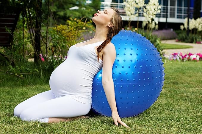 penepico Large Sensory Massage Ball for Kids, 33.5" 85CM 3.1lb(1400g) Bouncy Exercise Ball for Toddlers, Big Inflatable Balls with Tactile Spikes, Outdoor Giant Yoga Ball, Large Beach Balls Play Ball