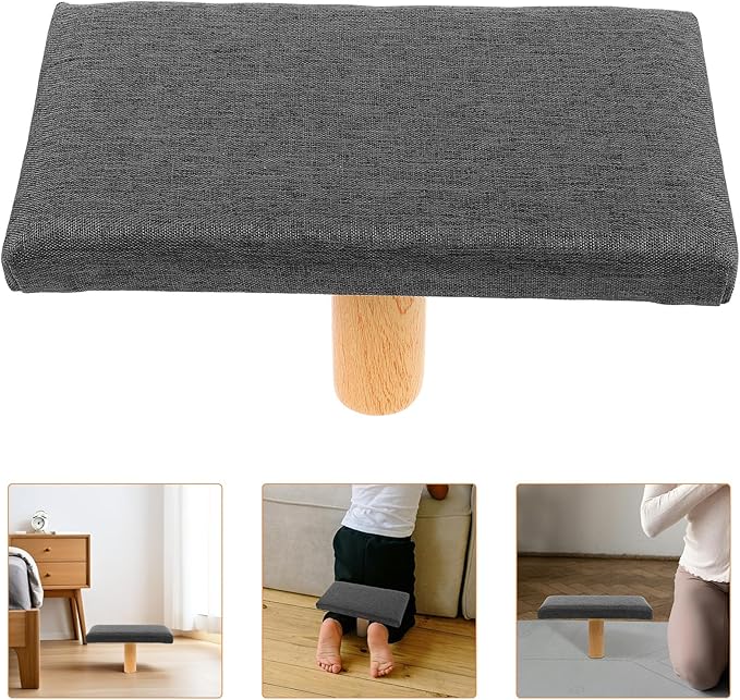 Portable Prayer Bench with Cushion Seiza Stool for Meditation and Kneeling Comfortable Stable Seating for Adults Grey Medium