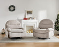 VANOMi Power Recliner Chair with Charging, 270° Swivel Glider Rocker, Electric Nursery Recliner for Living Room, Bedroom, and Office, Camel, Set of 2