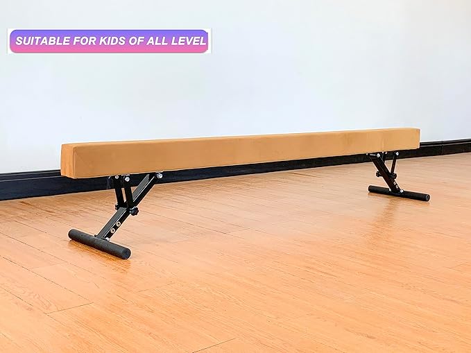 MARFULA Adjustable Balance Beam 8 ft Gymnastic Beam Adjustable Height for Kids and Teenage of All Gymnastic Levels, Gymnastic Training Beam Gymnastic Equipment for Athlete Home and Gym Club Use