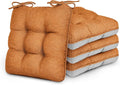 Love's cabin Memory Foam Chair Cushions Set of 4, Outdoor/Indoor Chair Pads for Dining Chairs 4 Pack, Seat Cushions for Kitchen, Dining Room, Office, Patio Chairs, 19"x19"x3.5" Terracotta