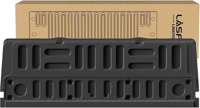 LASFIT Floor Mat Truck Tailgate Mat for Ford Super Duty F250 F350 F450 2022-2017 Truck Bed (Not Fit Drop-in Liners) All Weather Protector TPE Tailgate Liner,1pc Black