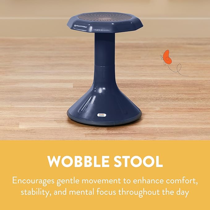 Wobble Stool, 18", Flexible Seating, Navy