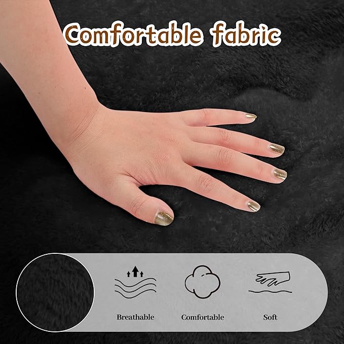 Bean Bag Chair for Adults and Kids, Small Comfy Bean Bag Lounge Floor Sofa Reading Chair with Armrests, Mini Cloud Sofa for Living Room, Bedroom and Game Room, Plush Chair with Memory Foam