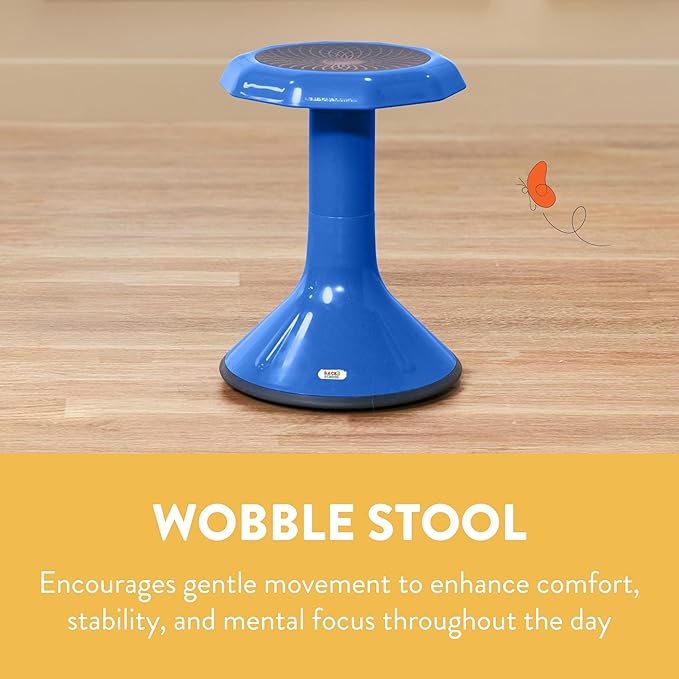 Wobble Stool, 18", Flexible Seating, Blue