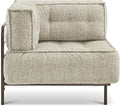 MCombo Modular Sofa Couch with Removable Cushion, Accent Sofa Chair, Upholstered for Living Room, Apartment, Office (Ivory, Corner Seat)