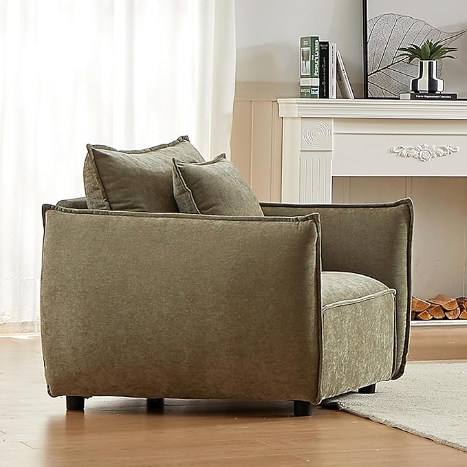 Minimalist Living Room Sofa Upholstered Armchair for Bedroom Office Modern Design Durable Seating