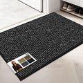 JSEI Dirt Trapper Door Mat 24"x36" Non-Slip Washable Entrance Mat, Dog Doormats, Absorbent & Fade-Resistant Floor Mats, Low Profile Welcome Mats for Entryway, Front Door, and Inside Entrance, Black
