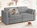 CUGOAO 83.5'' Oversized Loveseat, Couches for Living Room, Deep Seat Chenille Cloud Couch, Modular Sectional Sofa, Removable Cover, Mordern Upholstered Sofa for Apartment, Office, Grey