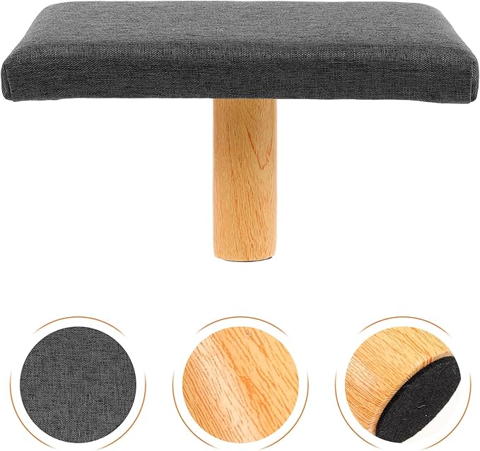 CIYODO Height Portable Meditation Bench with Cushion Prayer Stool for Kneeling Zen Sitting Chair for Meditation and Balance Exercises Grey Seat for Adults