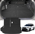 LASFIT Cargo Mat for Toyota Highlander 2026-2020, All Weather TPE Custom Fit Cargo Liner for Highlander Accessories, 2025 Highlander Trunk&Backrest Mats(Fit Hybrid&Gas&7&8 Seats&8Without Subwoofer)