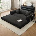 YUODL 78.8" Modular Sofa Bed - 4-in-1 Convertible Design with Corduroy Fabric and High Density Sponge, Removable Cover and Fixed Frame