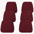 17'' x 16'' x 2.5"Thick Chair Cushions for Dining Chairs, 6 Pack WaterProof Easy Clean Kitchen Chair Pads with Ties and Non-Slip Backing - 30D High Elastic Foam Soft Kitchen Chair Cushions