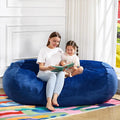 Hobestluk 4FT Bean Bag Chair Large Beanbag with Removable Cover Adult Bean Bag Chair with Portable Handle Desgin for Living Room Bedroom (Blue, 4FT)