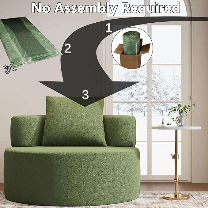 Bean Bag Chairs for Adults, Memory Foam Couch Loveseat Sofa Chair, Soft Teddy Material Cozy Comfy Reading Nook Chairs, Floor Chair for Living Room Bedroom Office