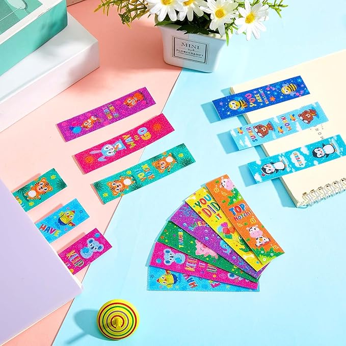 Gersoniel 72 Pcs Anxiety Sensory Stickers Strips Adhesive Textured Mental Health Calm Stickers Mindfulness Fidget Decals Stress Anxiety Relief Items for Therapy Office Desk Counselor(Animals)