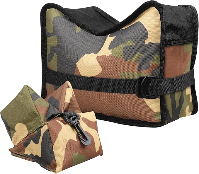 Twod Outdoor Shooting Rest Bags - Target Sports Bench Rest with Front & Rear Support SandBag Stand Holders for Gun Rifle Shooting Hunting Photography - Unfilled