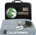 Luxury Tourmaline Grounding Sheets California 20% Silver Fiber, 76% Tourmaline Cotton, 4% Silk, SGS Quality Certified Grounded Well Bed Sheet - Conductive Earth Fitted Sheet for Sleep, Cloud Grey