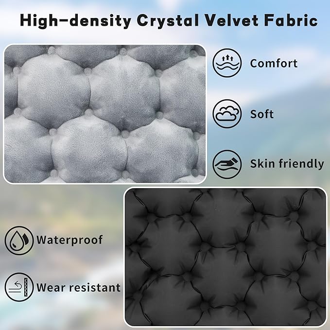 Eulant Lightweight Inflatable Air Seat Cushion - Portable Travel Cushion, Suitable for Camping, Hiking, Climbing, Bleacher, Home and Office