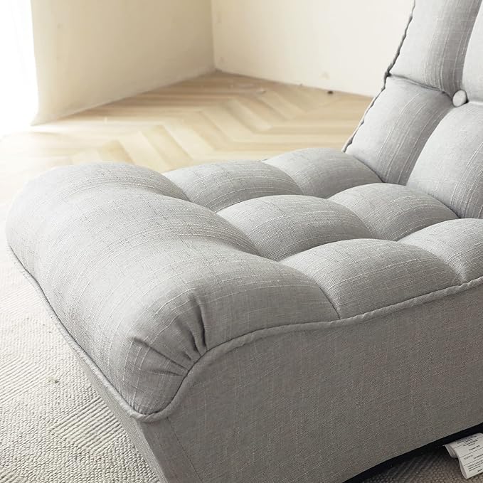 Floor Lounger Chair with Ottoman, Adjustable Reclining Tatami Sofa with Back Support, Comfy Seating for Adults Bedroom & Gaming