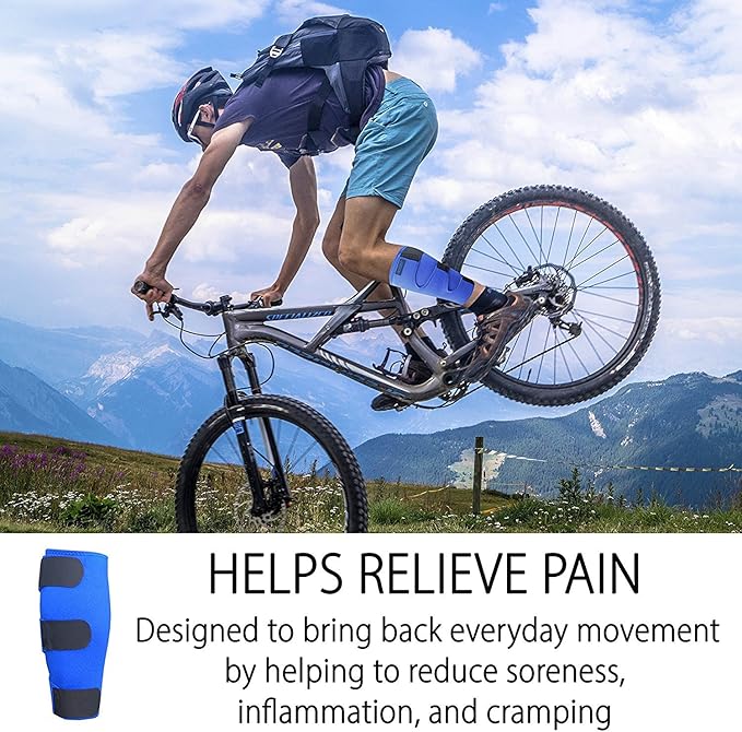 ROXOFIT Calf Brace for Torn Calf Muscle and Shin Splint Pain Relief for Men and Women - Adjustable Neoprene Compression Support Wrap