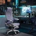ELABEST X100 Ergonomic Mesh Office Chair with Footrest, Big and Tall Hone Desk Chair with 5D Flip-Up Arms, Adjustable 3D Lumbar Support,Gaming & Executive Computer Chairs for Long Hours