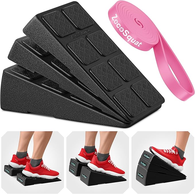 Squat Wedge - Squat Wedge Block 960 LBS Capacity - Slant Board for Calf Stretching with 5 Adjustable Angles - Calf Stretcher Slant Board - Yoga Blocks - EPP Material for Ankle Mobility & Physical Therapy