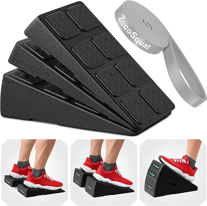 Squat Wedge - Squat Wedge Block 960 LBS Capacity - Slant Board for Calf Stretching with 5 Adjustable Angles - Calf Stretcher Slant Board - Yoga Blocks - EPP Material for Ankle Mobility & Physical Therapy