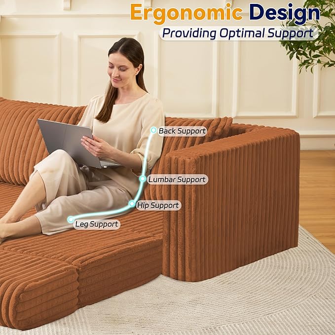 HABUTWAY Folding Sofa Bed, 2 in 1 Convertible Sleeper Chair with 2 Pillows, Portable Fold Out Chair Bed with Armrest, Comfy Floor Couch, Lazy Sofa for Living Room Bedroom Dorm Home Office, Caramel