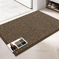 JSEI Dirt Trapper Door Mat 20"x32" Non-Slip Washable Entrance Mat, Dog Doormats, Absorbent & Fade-Resistant Floor Mats, Low Profile Welcome Mats for Entryway, Front Door, and Inside Entrance, Brwon