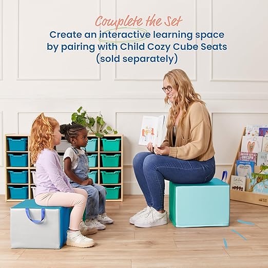 ECR4Kids SoftZone Adult Cozy Cube, Flexible Seating, Contemporary