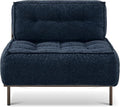 MCombo Modular Sofa Couch with Removable Cushion, Accent Sofa Chair, Upholstered Sofa for Living Room, Apartment, Office (Blue, Middle Seat)