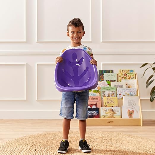 ECR4Kids Leaf Floor Seat, Rocker Chair, Purple, 6-Piece