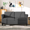 Valthie 60.6" Corduroy Loveseat Sofa, Modern Comfy Couches with Side Pocket, 2-Seater Sofa Couch for Living Room, Bedroom and Small Spaces,Grey
