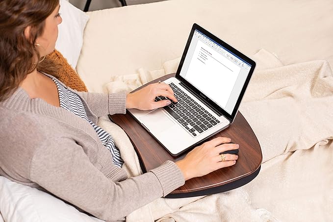 Sofia + Sam Oversized Memory Foam Lap Desk (Black) | Supports Laptops Up to 20 Inches