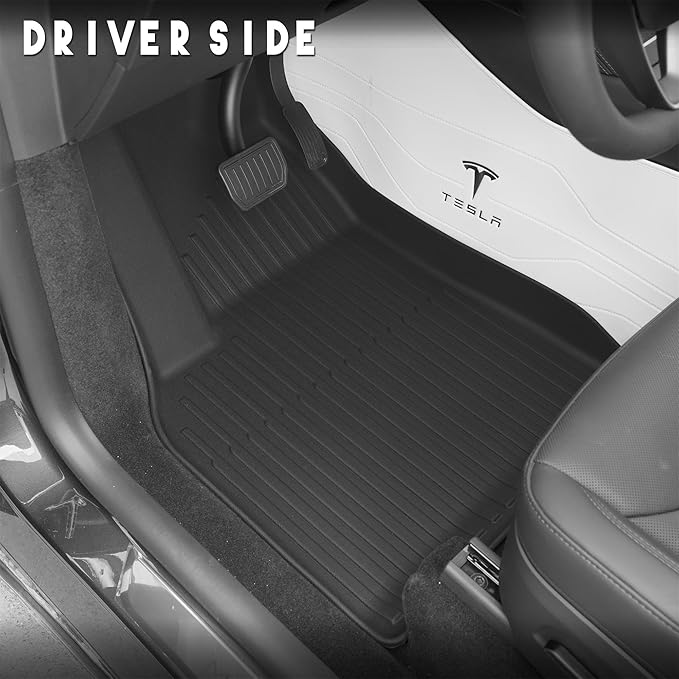 KARPAL Floor Mats Fit for Tesla Model Y Juniper 2025 2026 5-Seat (Not Fit 7 Seats), TPE All Weather Floor Mats & Trunk Mats Backrest Mat 4-PCS for Model Y Juniper Accessories