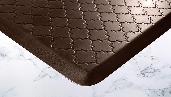 WellnessMats Trellis Collection Anti-Fatigue Floor Mat, Polyurethane – Ergonomic Support Pad for Home, Kitchen, Garage, Office Standing Desk – Water Resistant - Made in USA