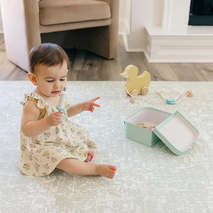 Baby Play Mat for Floor - Eden (6x6ft) - Premium EVA Foam Play Mat for Babies & Toddlers (Ages 0-5+) - Non-Toxic Playmat for Tummy Time, Crawling & Playroom - Stylish & Comfortable