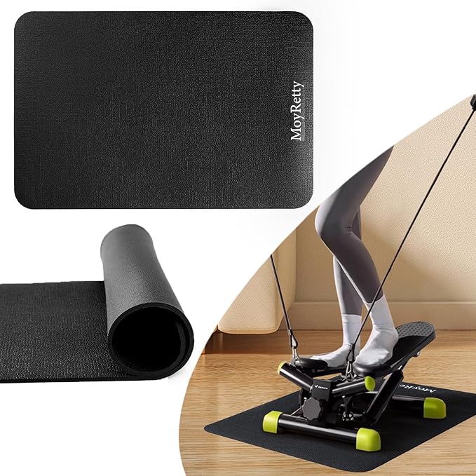 MoyRetty Non-Slip Workout Mat for Under Desk Elliptical(23.6x15.7 inches), Ellipse Leg Exerciser Machine Mat, Suitable for Electric Seated Foot Pedal Exerciser, Stability and Floor Protection