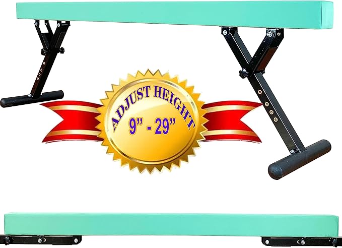 MARFULA Adjustable Balance Beam 8 ft Gymnastic Beam Adjustable Height for Kids and Teenage of All Gymnastic Levels, Gymnastic Training Beam Gymnastic Equipment for Athlete Home and Gym Club Use