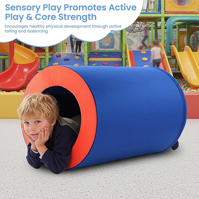 BALAPET Barrel Roll Sensory Chair for Kids, Durable High-Density Foam Sensory Pod, Reinforced Calming Toy with Deep Pressure for Autism, ADHD, Perfect for Classroom Home Use
