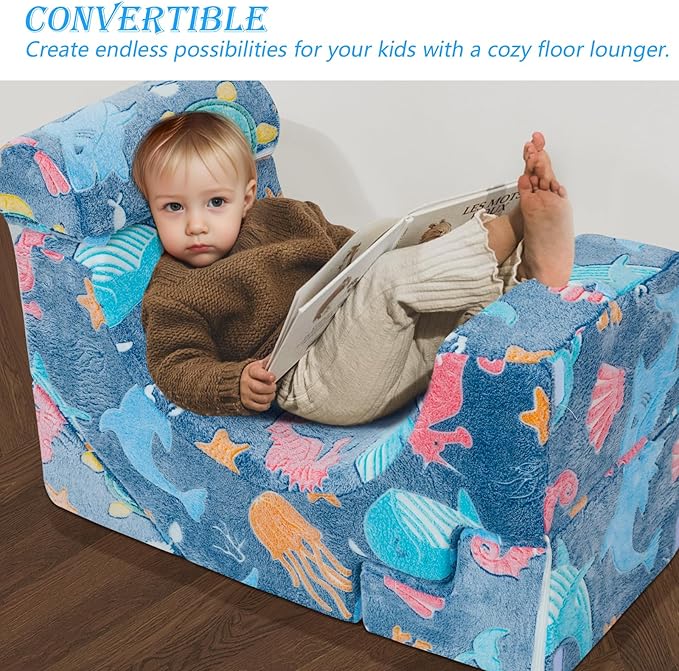 MeMoreCool Foam Climbing Toddler Couch – Modular Sofa with Slide & Stairs | Convertible Playroom Couch | Crawling & Climbing Soft Furniture | Washable Cover | Gift for Kids