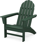 Polywood Vineyard Adirondack Chair, Green - Heavy Duty HDPE Patio Furniture for Outdoor, Deck, Garden, Fire Pit, Pool, Beach, Lawn, Backyard - Classic Comfort Lounge Seating