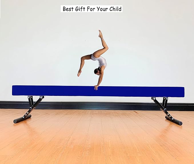 MARFULA Adjustable Balance Beam 8 ft Gymnastic Beam Adjustable Height for Kids and Teenage of All Gymnastic Levels, Gymnastic Training Beam Gymnastic Equipment for Athlete Home and Gym Club Use