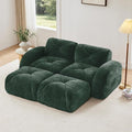 Modular Sectional Sofa with Free Combination,Boneless Floor Couch for Small Spaces, Living Room & Lounge,Velvet 2-Seater Sectional Couch with 2 Ottomans,No Assembly Needed