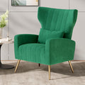 Nalupatio Modern Accent Chairs for Living Room Chairs Upholstered Velvet Fabric Reading Chair Mid Century Arm Chair Comfy Armchair,Green