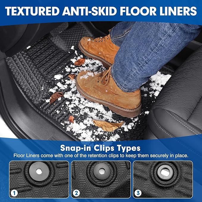 Mixsuper Floor Mats & Cargo Liner for Tesla Model Y Juniper 2025 2026 5 Seat,All Weather TPE Floor Liner Trunk Cargo mat Protectors,Full Set Car Mats for Model Y Accessories,Black